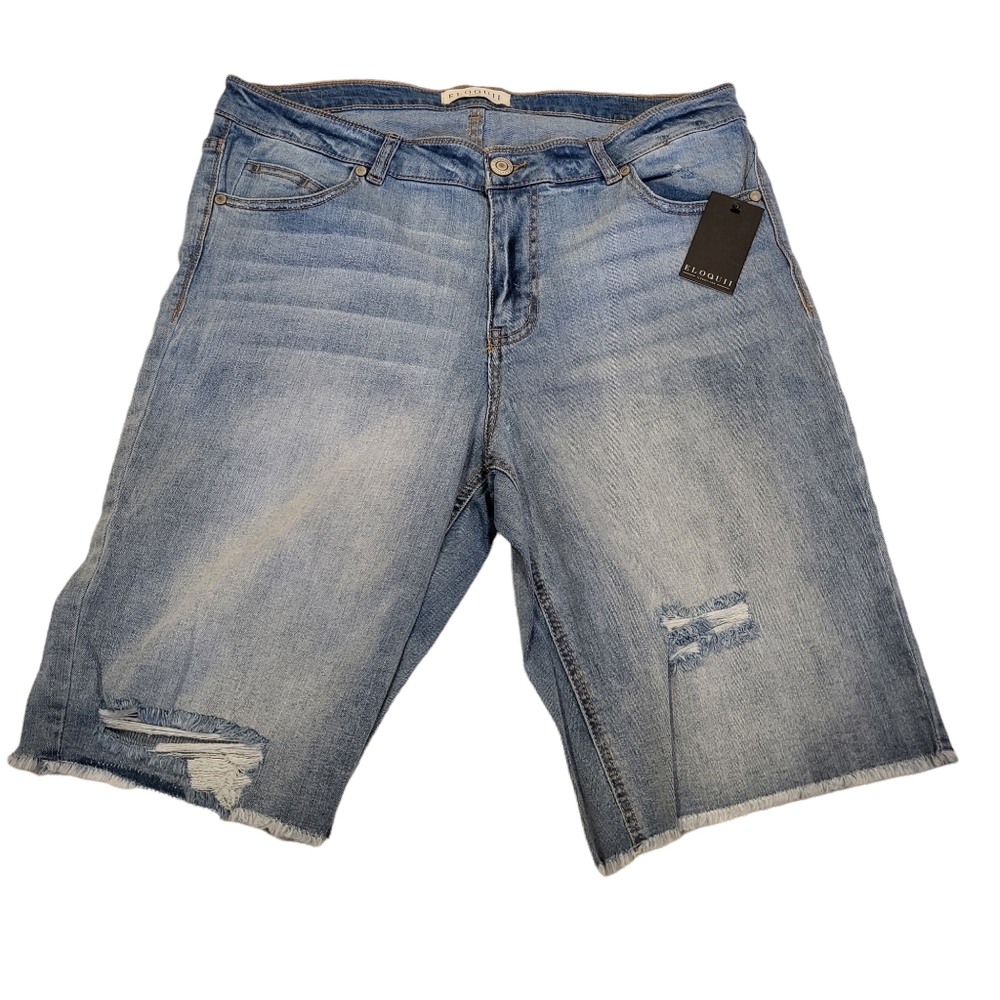 Eloquii Blue Jean Shorts